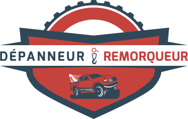 Logo dépanneur-remorqueur plateforme dépannage-remorquage